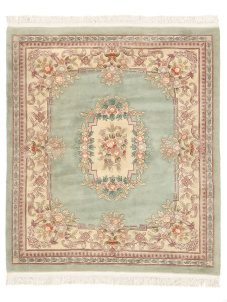  Orientalischer China 90 Line Teppich 198X229 Braun/Gelb Wolle, China Carpetvista