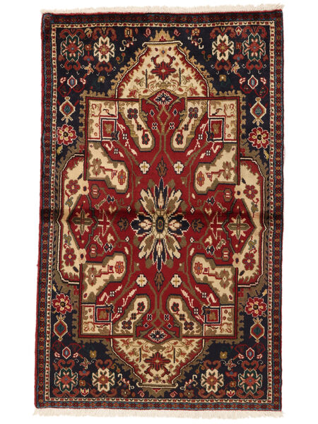  Persisk Tabriz Teppe 85X137 Svart/Mørk Rød Carpetvista