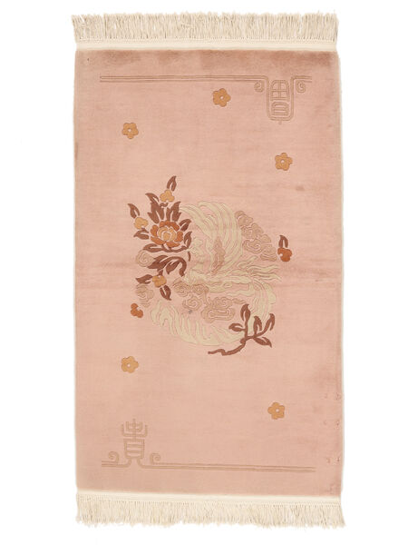  91X152 Medaille Klein China 90 Line Vloerkleed Wol, Carpetvista