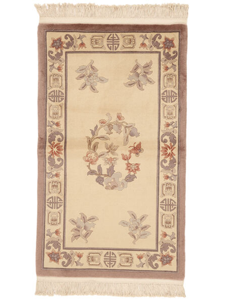 91X152 Tappeto Orientale Cinesi 90 Line Beige/Marrone (Lana, Cina) Carpetvista