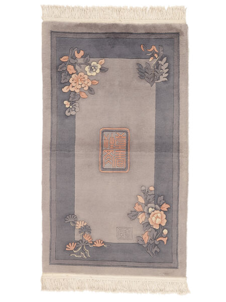 Alfombra Oriental China 90 Line 91X152 Marrón/Gris Oscuro (Lana, China)