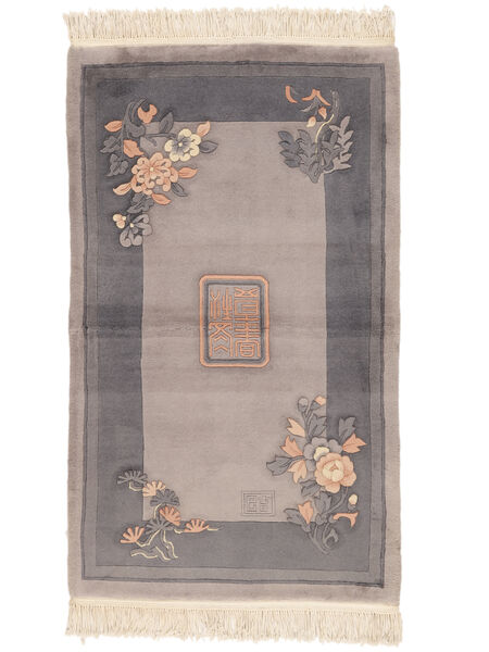 91X152 Kina 90 Line Matta Orientalisk Brun/Mörkröd (Ull, Kina) Carpetvista