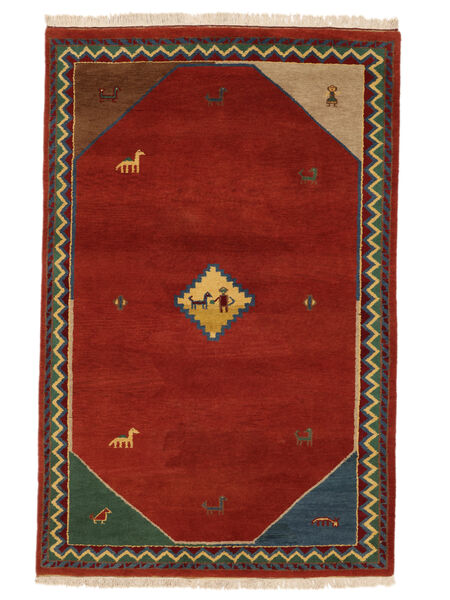  Perzisch Gabbeh Rustic Vloerkleed 170X240 Donkerrood/Zwart (Wol, Perzië/Iran)