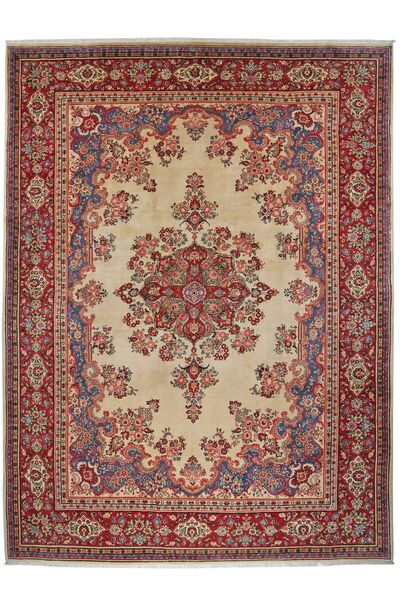  Sarouk Vloerkleed 257X353 Perzisch Wol Donkerrood/Bruin Groot