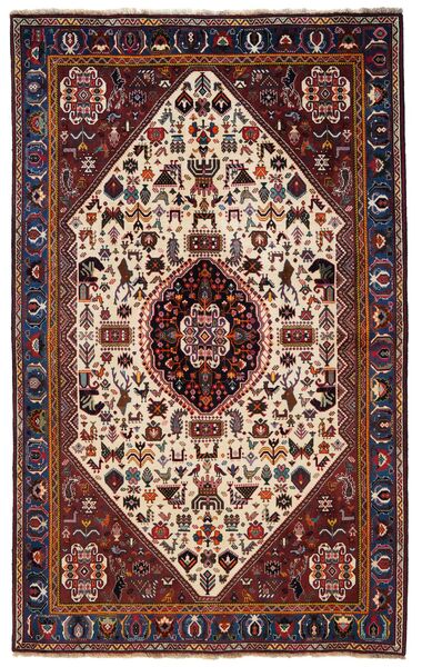 Gabbeh Kashkooli Matta 157X253 Svart/Mörkröd Ull, Persien/Iran