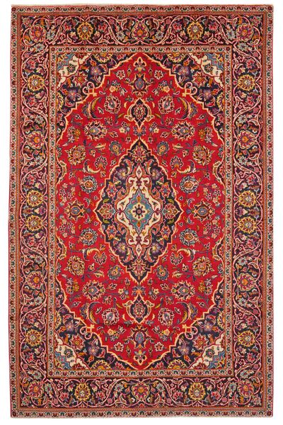  146X231 Kashan Covor Dark Red/Negru Persia/Iran
