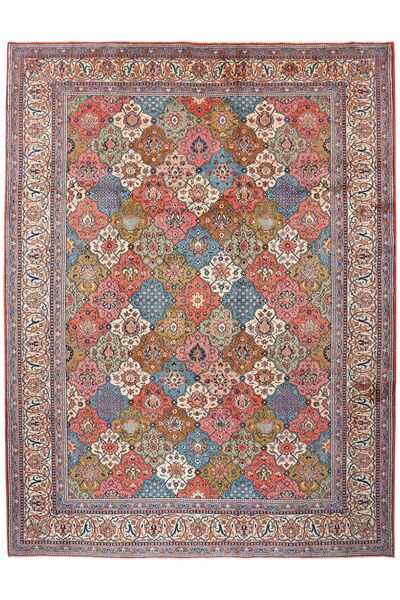  Orientalisk Sarouk Matta 257X340 Mörkröd/Brun Stor Ull, Persien/Iran