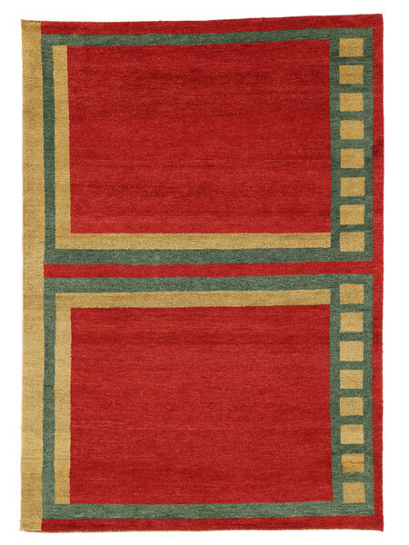 171X240 Tapete Gabbeh Rustic Moderno Vermelho Escuro/Verde Escuro (Lã, Pérsia/Irão) Carpetvista