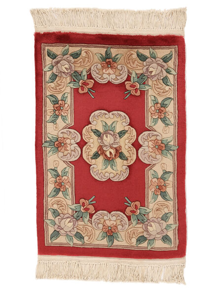  60X90 China 90 Line Rug Brown/Dark Red China Carpetvista