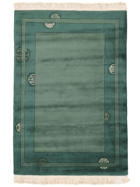 China 90 Line Rug 140X200 Dark Green/Black Wool, China Carpetvista