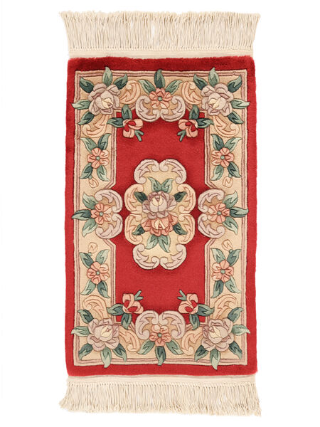  52X85 China 90 Line Rug Beige/Dark Red China Carpetvista