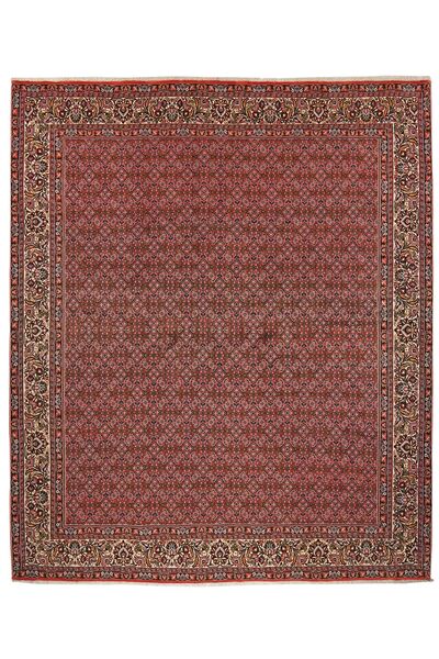 Bidjar With Silk Rug 255X303 Dark Red/Black Large Wool, Persia/Iran