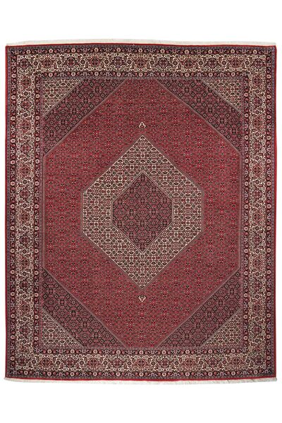 Alfombra Persa Bidjar Con De Seda 248X303 Rojo Oscuro/Negro (Lana, Persia/Irán)