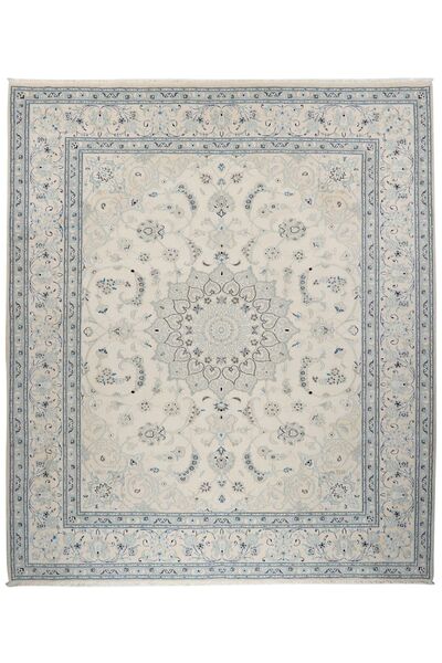  Orientalischer Nain Teppich 255X300 Grau/Gelb Großer Wolle, Persien/Iran