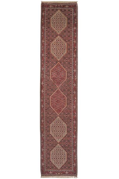  85X407 Bidjar Cu Mătase Covor Traverse Hol Dark Red/Negru Persia/Iran
