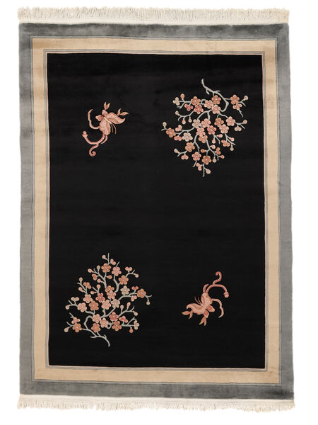 China 90 Line Rug 170X230 Black/Brown Wool, China Carpetvista