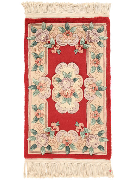  Cinesi 90 Line Tappeto 52X84 Di Lana Beige/Rosso Scuro Piccolo Carpetvista