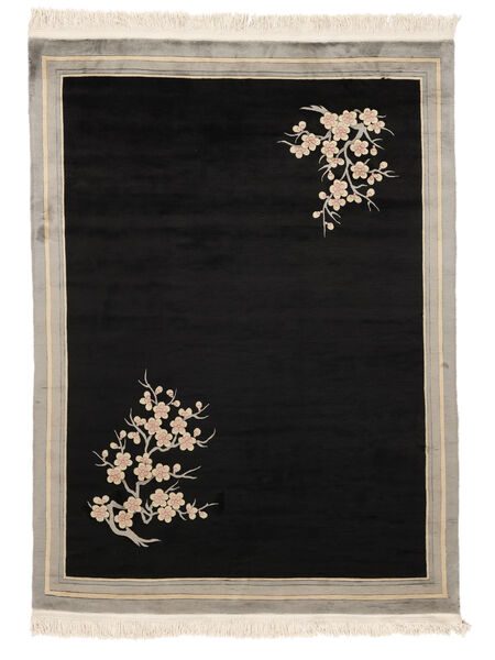 China 90 Line Rug 170X230 Black/Dark Grey Wool, China Carpetvista