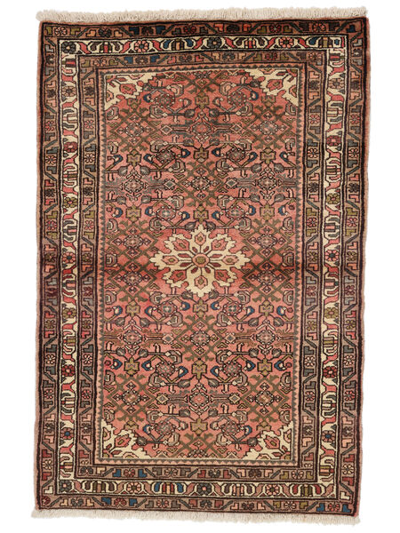  Oriental Hosseinabad Fine Rug 104X157 Brown/Black Wool, Persia/Iran Carpetvista