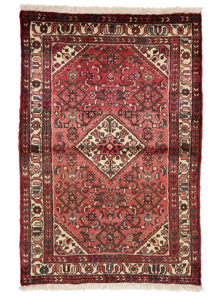  105X157 Hosseinabad Fine Vloerkleed Donkerrood/Zwart Perzië/Iran Carpetvista