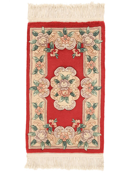  52X87 China 90 Line Rug Beige/Dark Red China Carpetvista