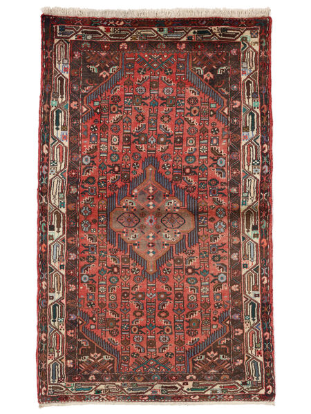 Tappeto Hamadan 99X164 Rosso Scuro/Nero (Lana, Persia/Iran)