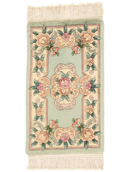 China 90 Line Rug 52X88 Green/Beige Wool, China Carpetvista