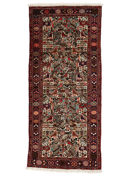  Rudbar Tappeto 81X180 Persiano Di Lana Nero/Rosso Scuro Piccolo Carpetvista