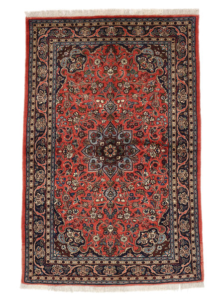 Koliai Teppich 128X195 Schwarz/Dunkelrot Wolle, Persien/Iran Carpetvista