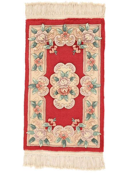  Cinesi 90 Line Tappeto 53X87 Di Lana Beige/Rosso Scuro Piccolo Carpetvista