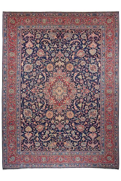 Sarouk Teppich 276X373 Schwarz/Dunkelrot Großer Wolle, Persien/Iran