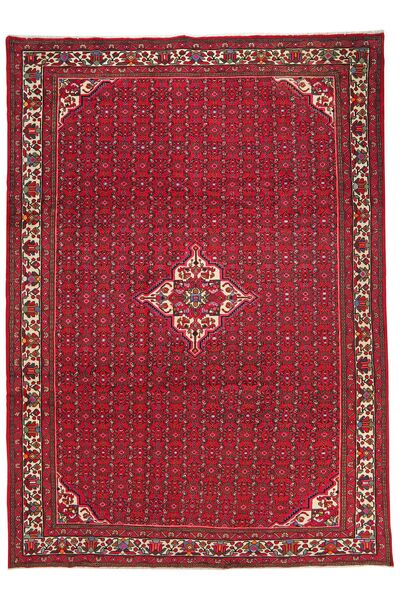  Hosseinabad Tappeto 254X355 Persiano Di Lana Rosso Scuro/Nero Largo