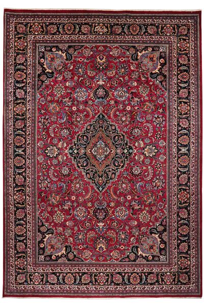 Alfombra Mashad 241X345 Rojo Oscuro/Negro (Lana, Persia/Irán)