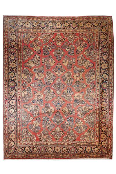 284X360 Sarouk Rug Oriental Dark Red/Brown Large (Wool, Persia/Iran)