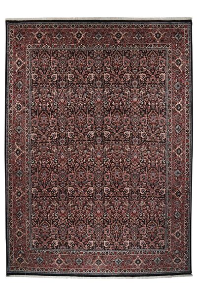  Bidjar Con De Seda Alfombra 254X353 Persa De Lana Negro/Rojo Oscuro Grande