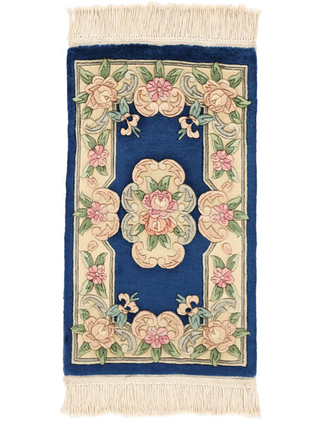  Oriental China 90 Line Rug 51X88 Beige/Dark Blue Wool, China Carpetvista