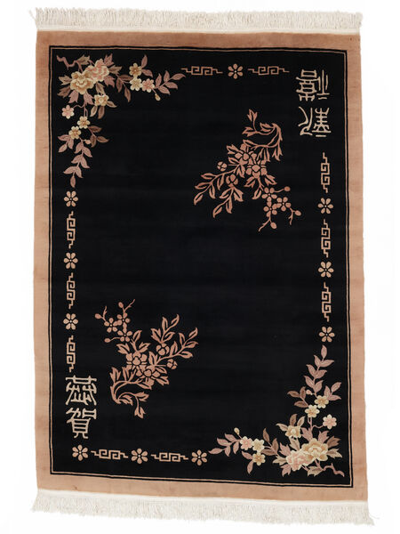 China 90 Line Rug 170X230 Black/Brown Wool, China Carpetvista