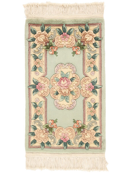 Alfombra Oriental China 90 Line 52X88 Beige/Verde (Lana, China)