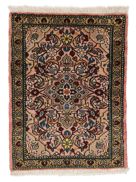 Hamadan Vloerkleed 59X78 Zwart/Bruin Wol, Perzië/Iran Carpetvista