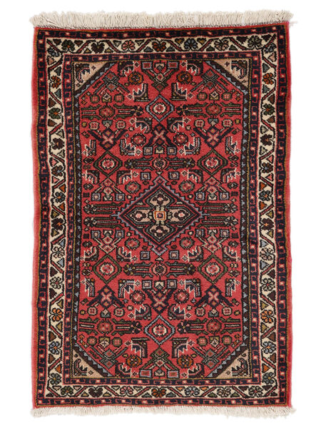  Persian Asadabad Rug 60X90 Black/Dark Red Carpetvista