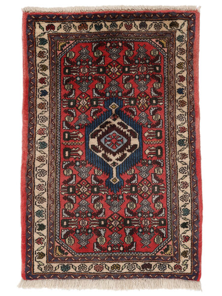  Persian Hamadan Rug 58X87 Black/Dark Red (Wool, Persia/Iran)