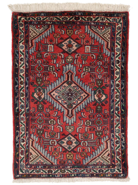 Tappeto Orientale Asadabad 62X100 Nero/Rosso Scuro (Lana, Persia/Iran)