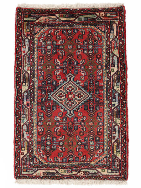  Asadabad Rug 60X90 Persian Wool Black/Dark Red Small Carpetvista