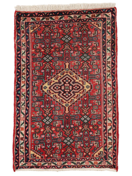 60X90 Alfombra Hamadan Oriental Rojo Oscuro/Negro (Lana, Persia/Irán) Carpetvista