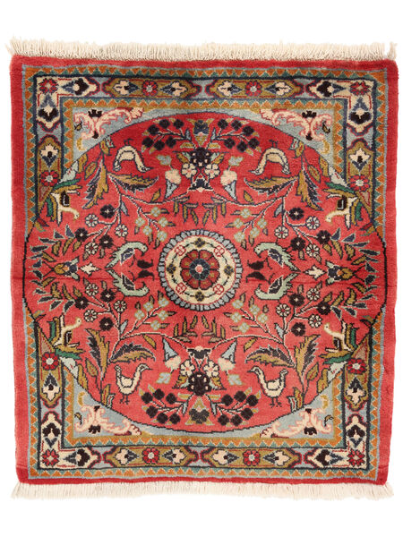  Orientalisk Hamadan Matta 73X78 Kvadratisk Röd/Brun Ull, Persien/Iran Carpetvista