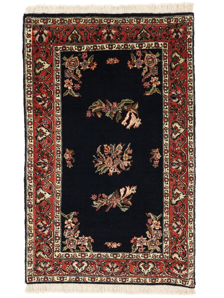  Bidjar Rug 80X129 Persian Wool Black/Dark Red Small Carpetvista