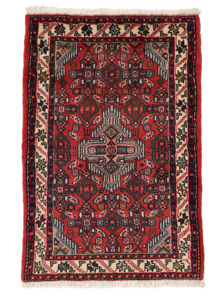 Alfombra Persa Asadabad 63X95 Negro/Rojo Oscuro (Lana, Persia/Irán)