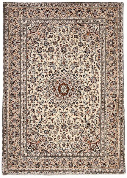 252X353 Keshan Tæppe Orientalsk Brun/Beige Stort (Uld, Persien/Iran)