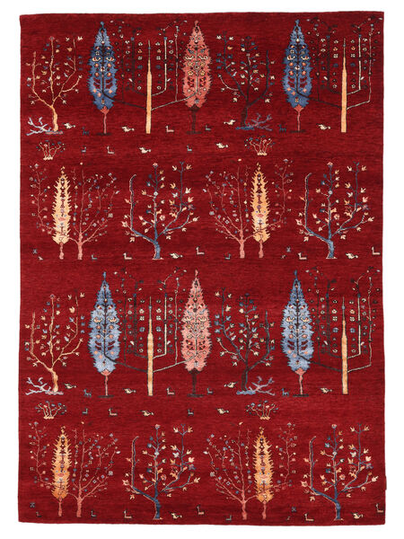 172X242 Gabbeh Loribaft Vloerkleed Modern Donkerrood/Zwart (Wol, India) Carpetvista