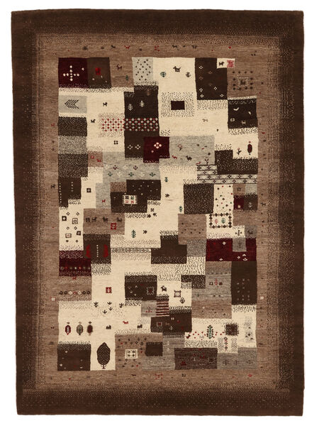 171X241 Gabbeh Loribaft Rug Modern Black/Brown (Wool, India) Carpetvista